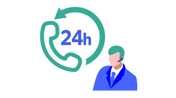 24時間365日の有人監視